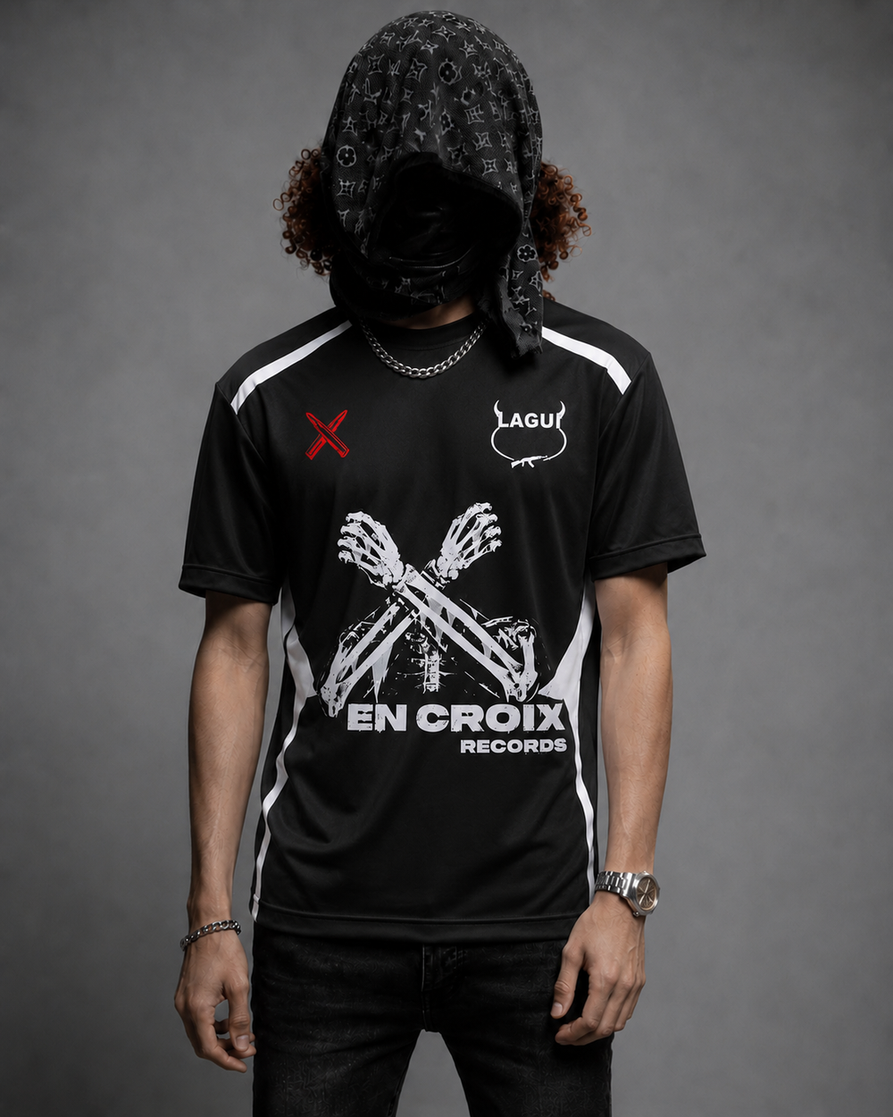 Tee shirt EN CROIX Records Noir
