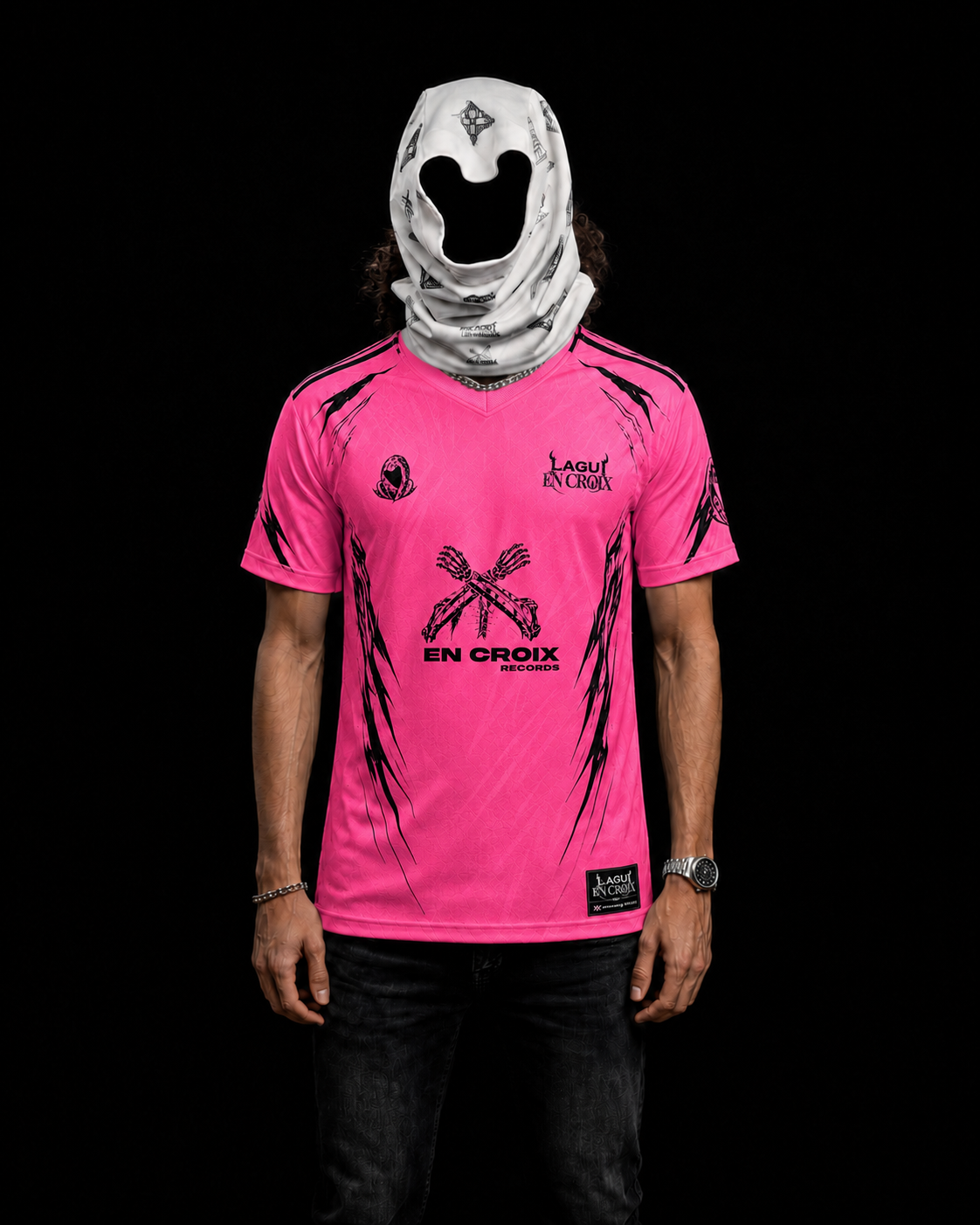 Tee Shirt réfléchissant EN CROIX Rose
